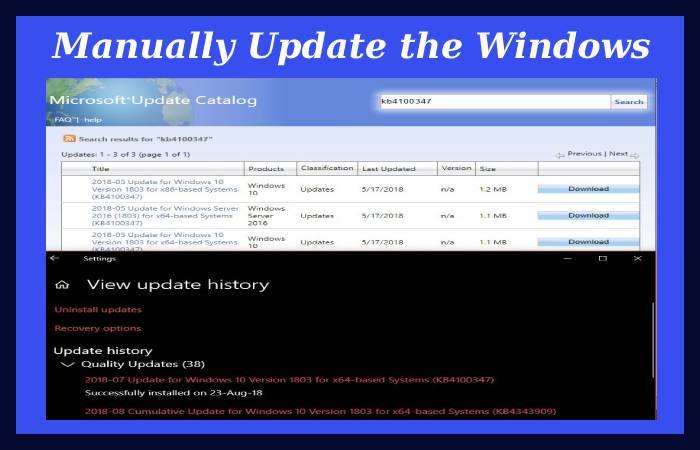 Manually Update Windows